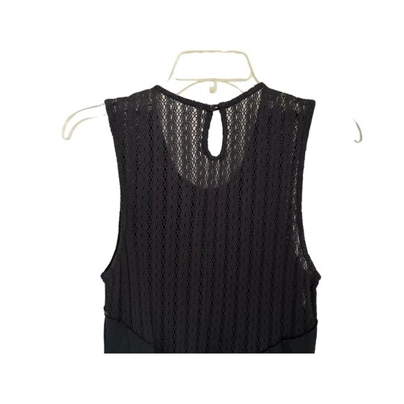 Free People Embroidered Top Blouse Cotton Spandex Peplum Lace Black - Picture 3 of 8